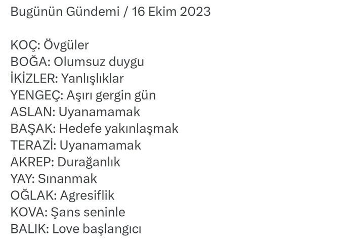 Burcunun bugünkü gündemi nedir?
