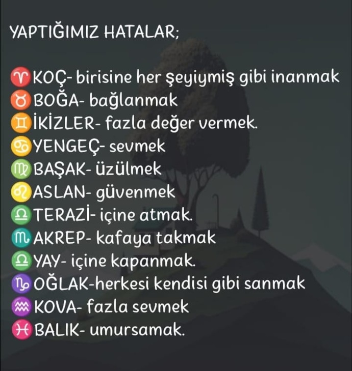 Burçlara göre yaptığımız hatalar nelerdir?