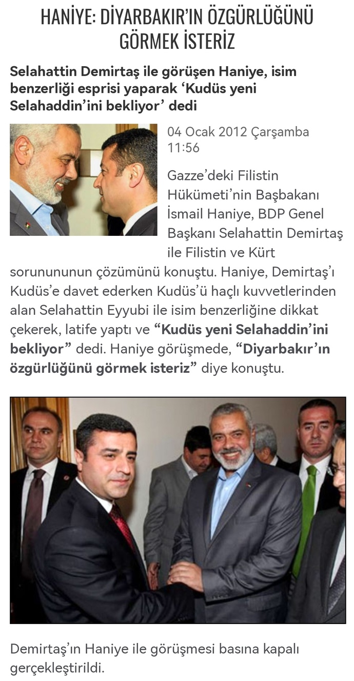 Filistin'in PKK'yı desteklediğini söyleyenler var bunun dayanağı nedir?