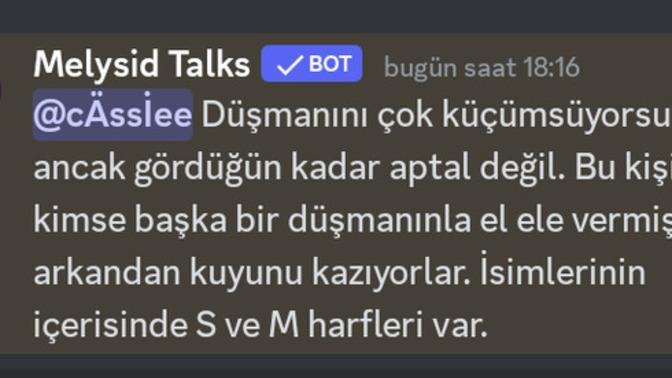 Düşmanlarınızı ciddiye alıyor musunuz?