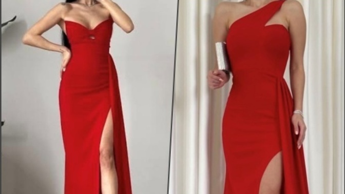 Hangi kırmızı elbise daha güzel sizce?