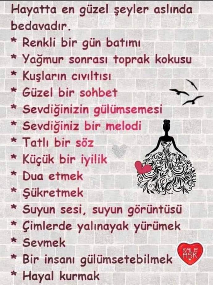 Bu hayatta en güzel şeylerin bedava olduğunu biliyor musunuz?