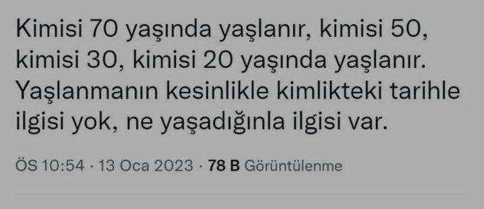 Yaşlanmanın yaş ile alakası varmıdır?