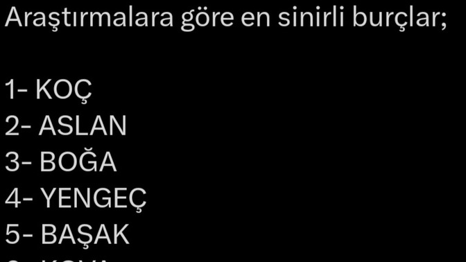 Burcunuza göre sinirli biri misiniz?