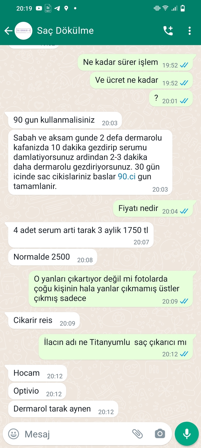 Optivio diye saç çıkartan bir ilaç var mı?