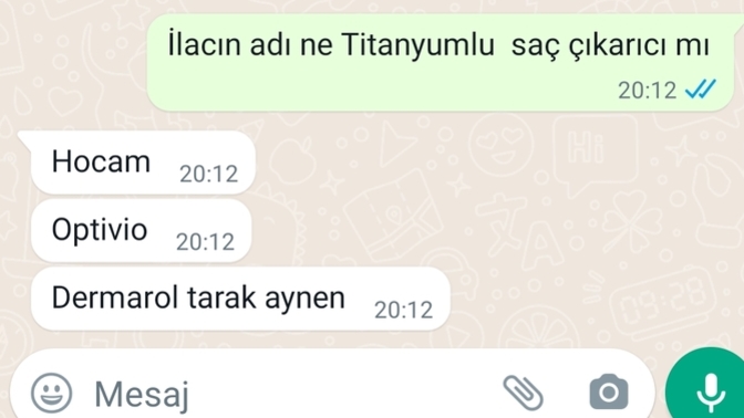 Optivio diye saç çıkartan bir ilaç var mı?