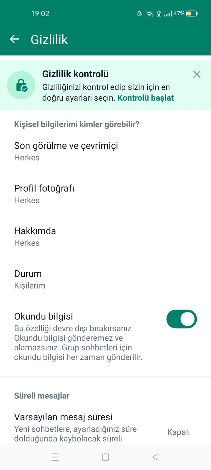Whats u* dedigin boyle olmalı?