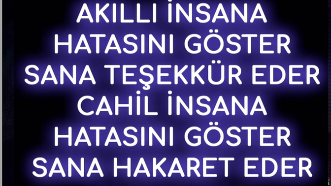 Bir insanın hatasını gösterir misiniz?
