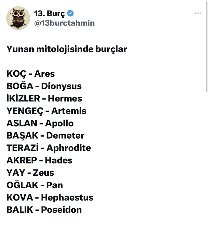Yunan mitolojisinde burçlar! Siz hangisisiniz?