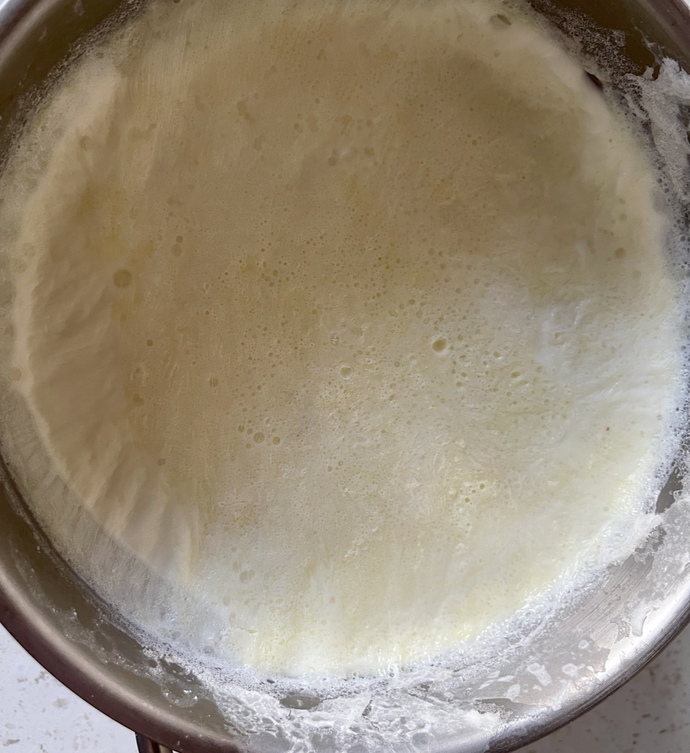 Manda 🐃 sütünden kaymak yaptım😃, kaymak sever misin?