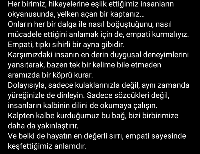 Empati kurmanın hayatınızda yarattığı en büyük değişiklik nedir? Empatili biri olduğunuza inanıyor musunuz?