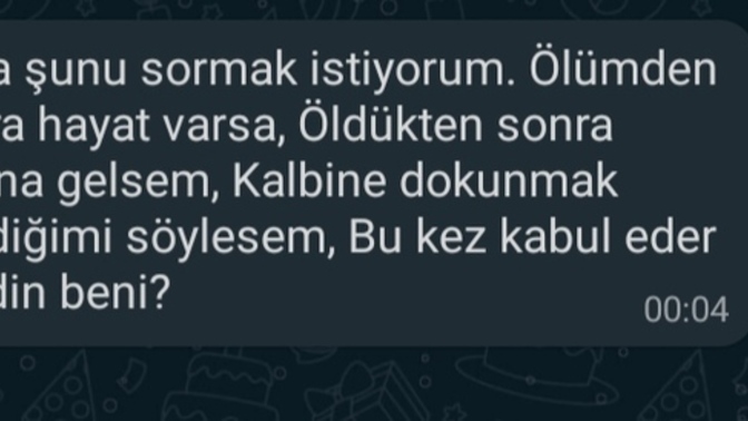 Böyle bir mesaj alsanız cevabınız ne olurdu?