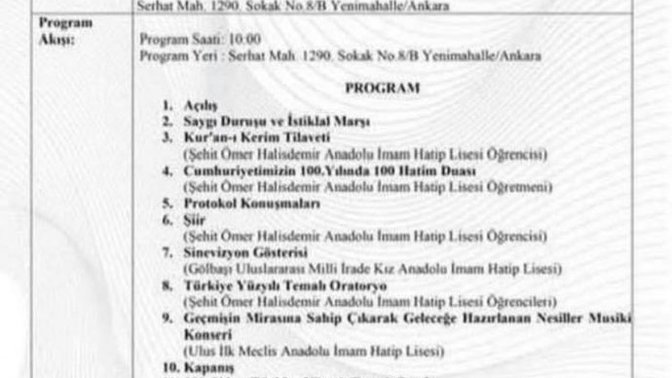 Cumhuriyet 100. yıl anma programı ne demek?