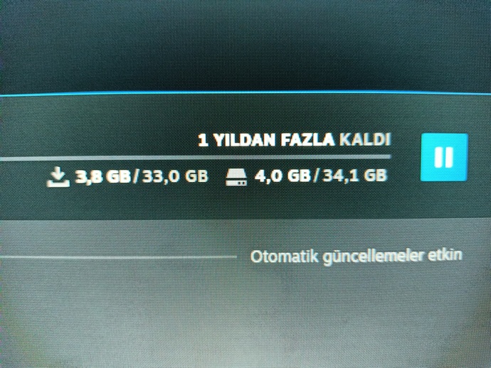 Oyunun inmesi 1 yıl sürecekmiş normal mi?