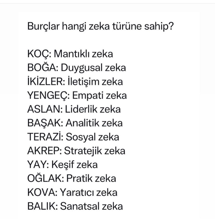 Burcuna göre sen hangi zekaya sahipsin?
