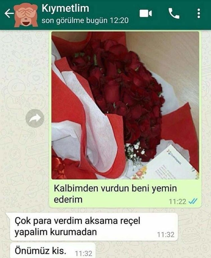 Sevgilim kuruyor diye bana çiçek almıyor haklı mı sizce?