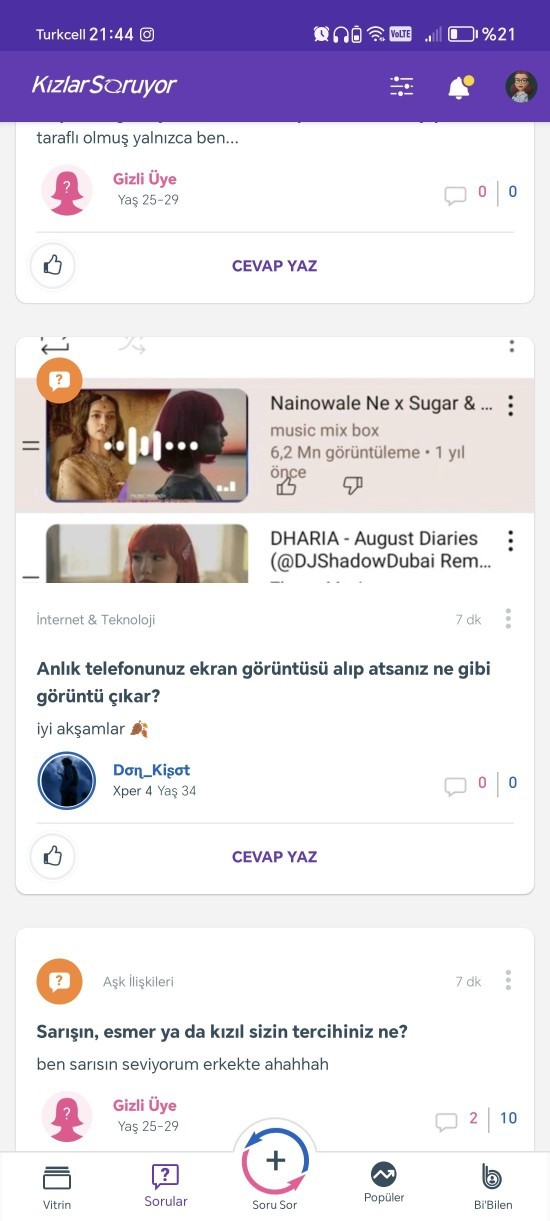 Anlık telefonunuz ekran görüntüsü alıp atsanız ne gibi görüntü çıkar?