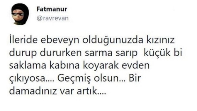 İlerde ebeveyn olduğunuzda, kızınız evden saklama kabına yemek koyup dışarı çıkıyorsa ne yapardınız?