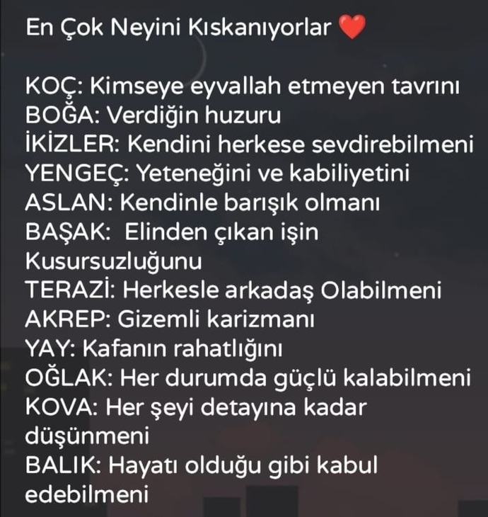 Burcuna göre senin en çok neyini kıskanırlar?
