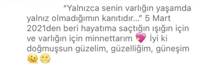 Size böyle bir hediye alınıp not yazılsa beğenir miydiniz 🥺?