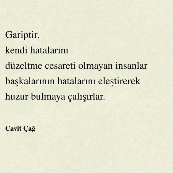 Kendi hatalarını düzeltemeyen insanlar mı başkalarını eleştirmeyi daha çok sever yoksa hatalarından ders çıkaranlar mı?