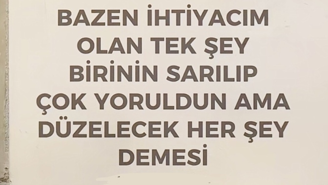 Şu an neye/kime ihtiyacınız var?