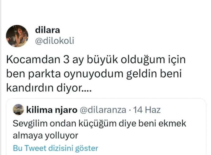 Sevgiliniz sizden küçük diye ekmeğe yollar mısınız?