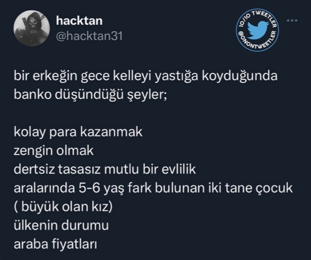 Erkekler gece yattığında ne düşünür?