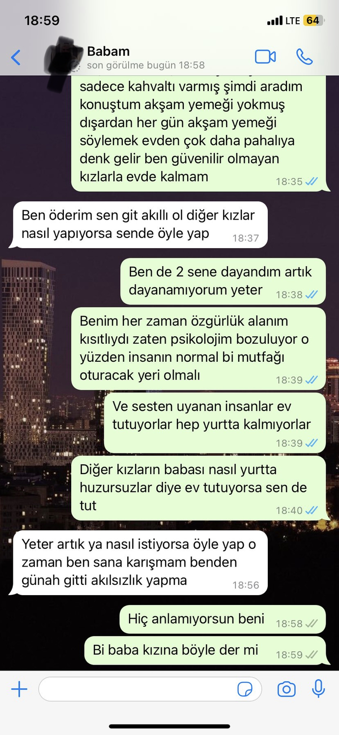 Babamın dediği çok kırıcı değil mi?