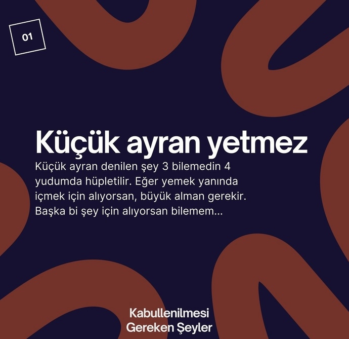 Yemeklerinizin yanına küçük boy ayran yetiyor mu?