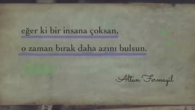 Akşama bir söz bırak?