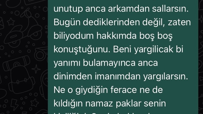 Hep arkamdan konuşan arkadaşıma böyle bir şey yazdım. sizce değer mi?