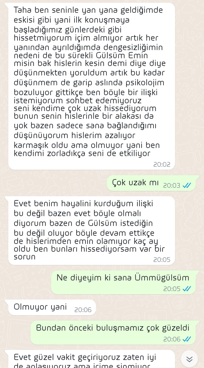 Kalbinde de bitmiş miyim, mesajlara bakar mısınız?