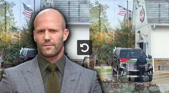 Ünlü oyuncu Jason Statham arabasına Filistin bayrağı astı! Jason Statham filmlerini izliyor musunuz?