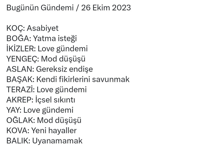 Burcunun bugün gündemi nedir?