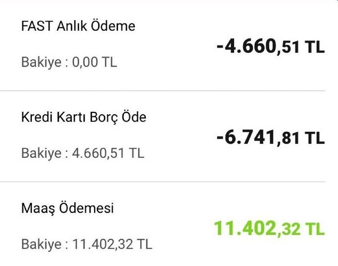 İlk maaşım yatar yatmaz borca gitti hep sizde nasıl durumlar?