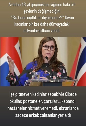 İzlandada kadınlar 48 yıl sonra tekrar cinsiyete dayalı ücret adaletsizliğini protestoda! Sizce ücret eşitliği bizde var mı?