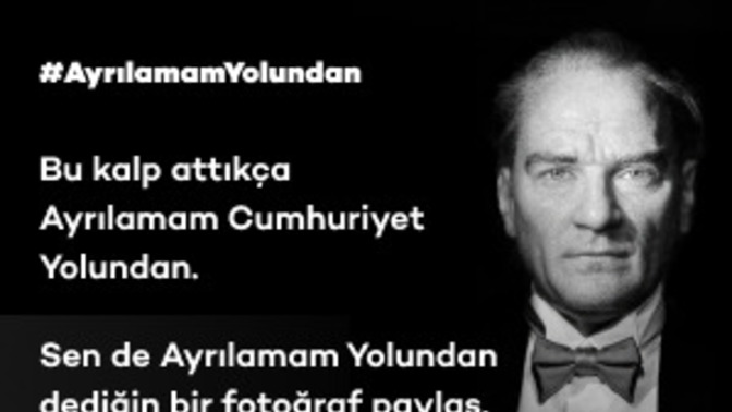 Bu kalp attıkça ayrılmam Cumhuriyet yolundan! Sen de ayrılmam yolundan dediğin bir fotoğraf paylaş?