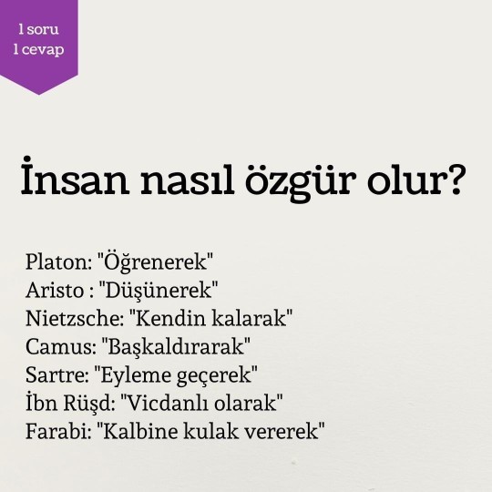 Insan nasil veya nezaman özgür olur sizce ?
