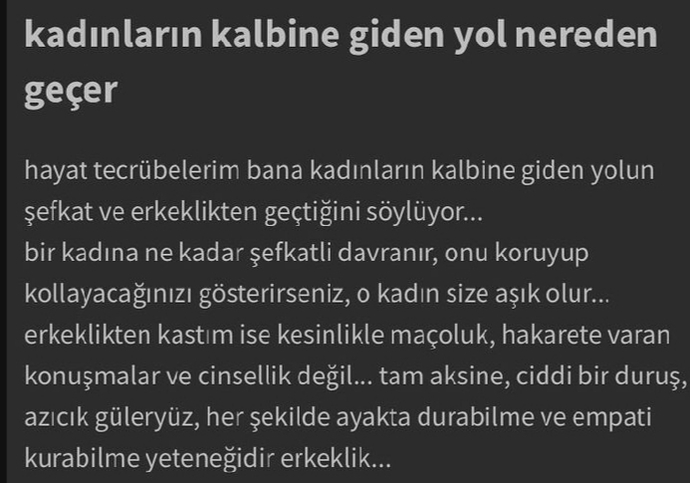 Kadınların kalbine giden yol nereden geçer?