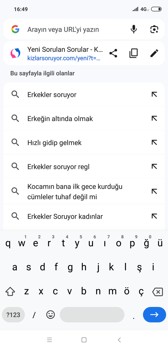 Sitedeyken arama motoruna tıklayınca aşağıda sizin de bunlar çıkıyor mu?