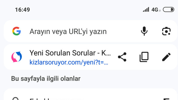 Sitedeyken arama motoruna tıklayınca aşağıda sizin de bunlar çıkıyor mu?