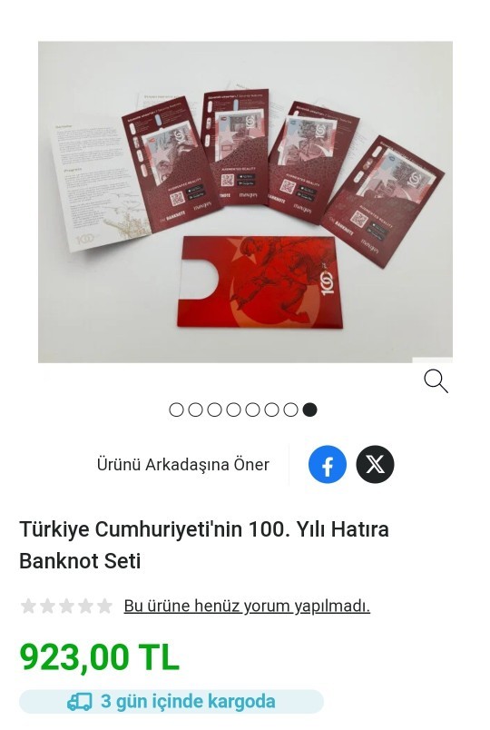 Cumhuriyetin 100. Yılı için özel baknotlar basılmış, almayı düşünüyor musunuz?