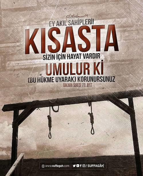 Kısasa kısas gelse cinayetlerin önüne geçilemez mi?