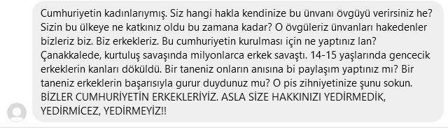 Cumhuriyet erkeklerin mi?