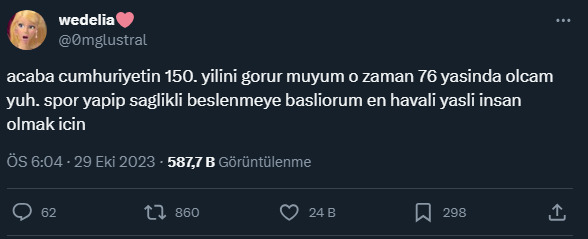 Cumhuriyetin 150. yılında kaç yaşında olacaksınız?