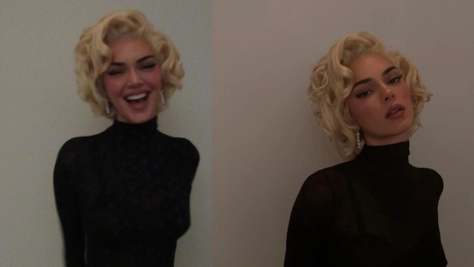 Kendall Jenner, Halloween için Marilyn Monroe'ya benzemeye çalıştı! Olmuş mu?