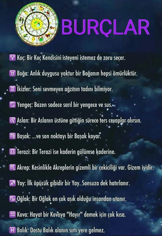 Burcun hangisi ve yazılan doğru mu?