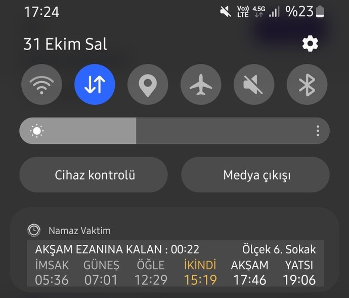 Şarjınız yüzde kaç? 