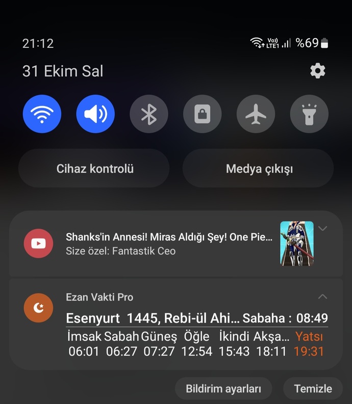 Şarjınız yüzde kaç? 